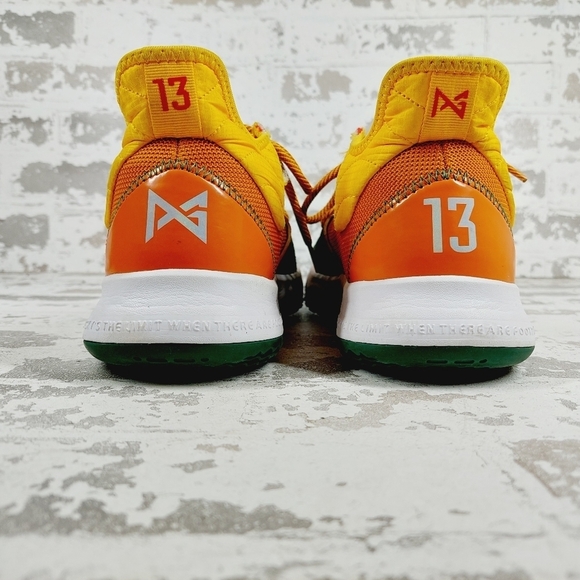Nike PG 3 All Star  Orange Green High Top Lace Up Running Sneakers F1004 - Picture 6 of 13